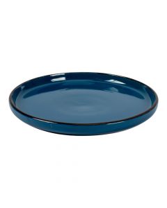 Plato Borde Azul+marrón 8 Pulg