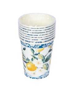 Vaso Carton Estampado Citrus Chic 8und 9oz Multicolor