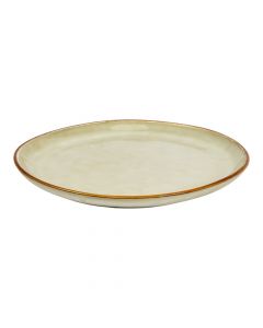 Plato Ceramica 8pulg Gris+marron