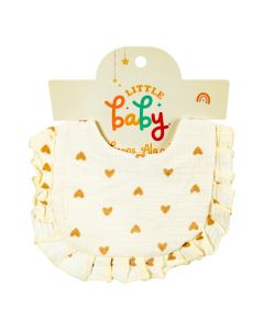 Babero Tela Estampado Corazones