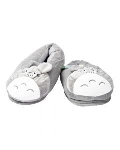 Pantuflas Totoro Gris Blanco