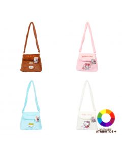 Bolso Afelpado Con Bordado