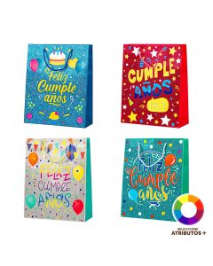Bolsa Papel Cumpleaños Escarchada
