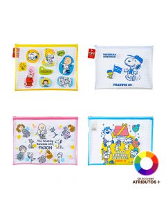 Sobre Plástico Snoopy A4 Zipper