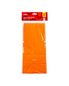 Bolsas Papel Naranja 12 Unidades