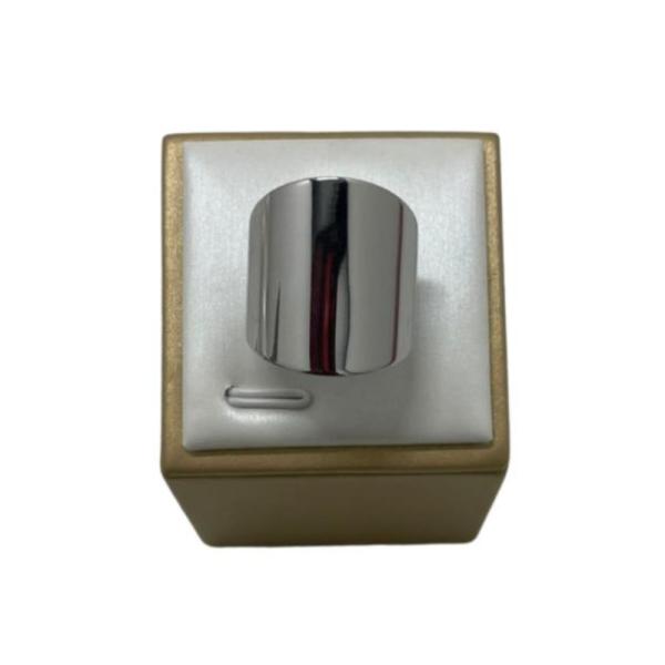 Anillo De Acero Diseño Plateado