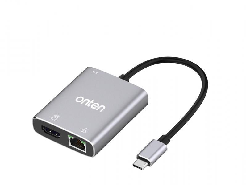 CABLE ADAPTADOR TIPO C A HDMI +GIGABIT+ PD OTN-91188 ONTEN