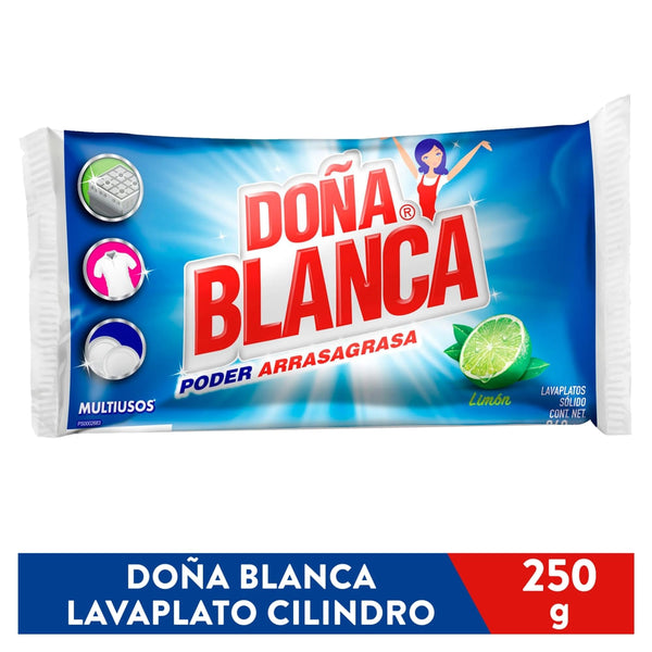 Lavaplatos Multiusos Doña Blanca Poder Arrasagrasa Limón Sólido -250 G