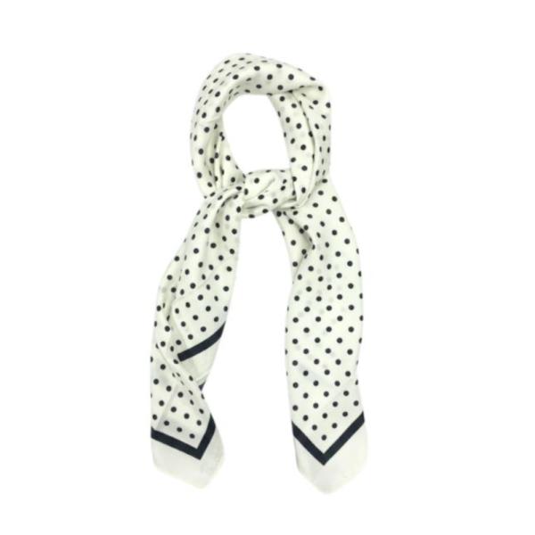 BANDANA 90x90 CON ESTAMPADO DE PUNTOS BLANCO