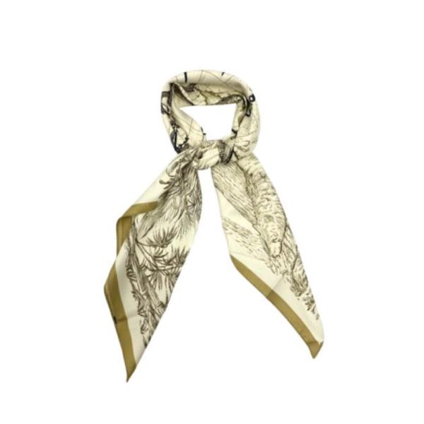 BANDANA 90x90 CON ESTAMPADO PLAN DE PARIS MARCA DIOR BEIGE