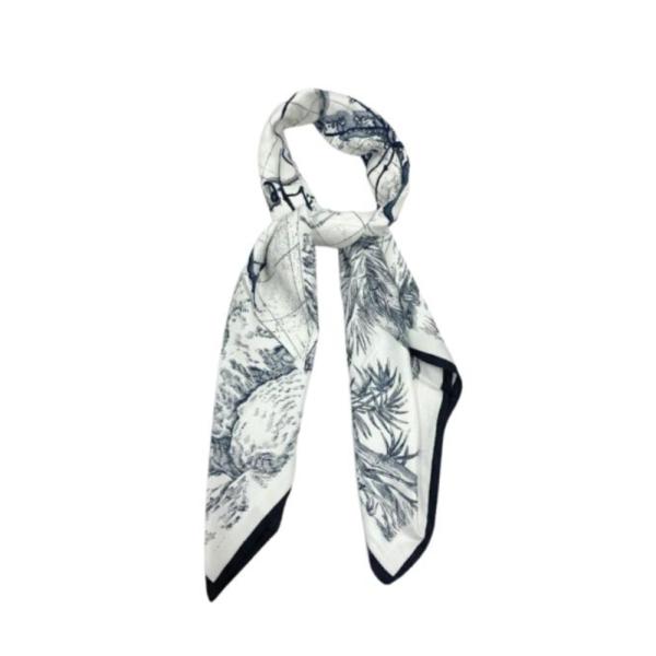 BANDANA 90x90 CON ESTAMPADO PLAN DE PARIS MARCA DIOR AZUL