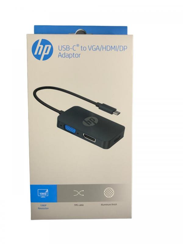 ADAPTADOR USB TIPO C A HDMI VGA DP DHC-CT200 HP AZUL
