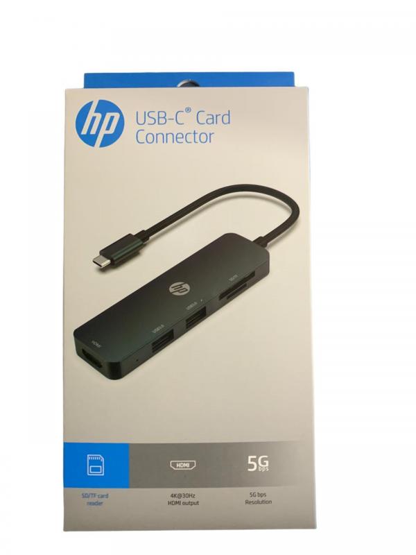 HUB USB TIPO C A HDMI HEMBRA USB *2 SD TF DHC-CT203 HP AZUL