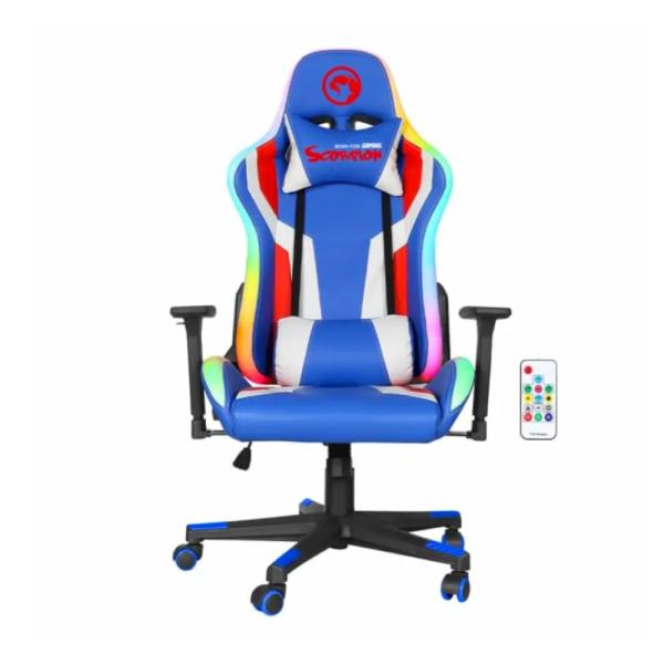 SILLA TIPO ESCRITORIO CH-128 LINEA GAMER MARVO AZUL