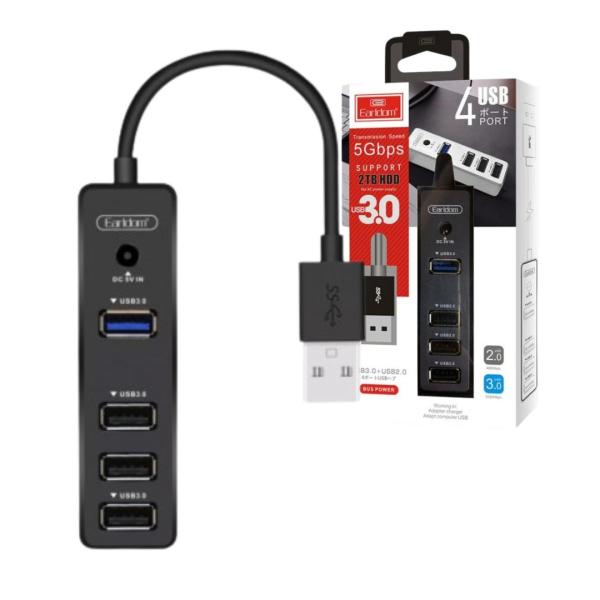 Hub Usb A 1 Usb A 4 Usb A 1 Usb 3.0 3 Usb 2.0 Earldom Et-Hub07 Negro