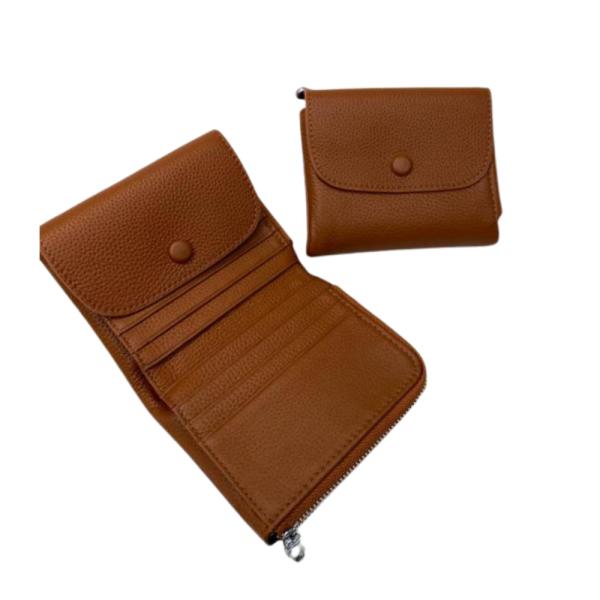 Billetera De Cuero Para Dama 1021 Cafe