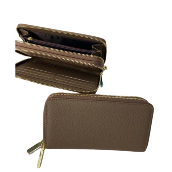Billetera De Cuero Para Dama 6918 Khaki