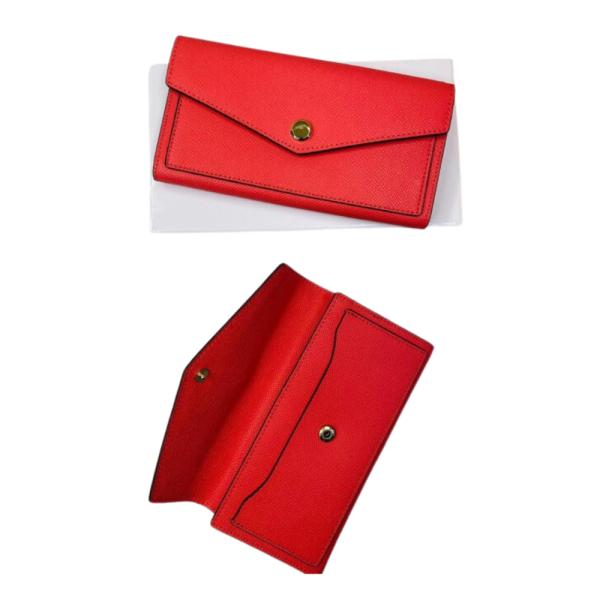 Billetera De Cuero Para Dama 88756 Rojo