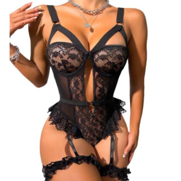Body Lenceria Sexy Yummy Modelo Ymyy221368 Negro L
