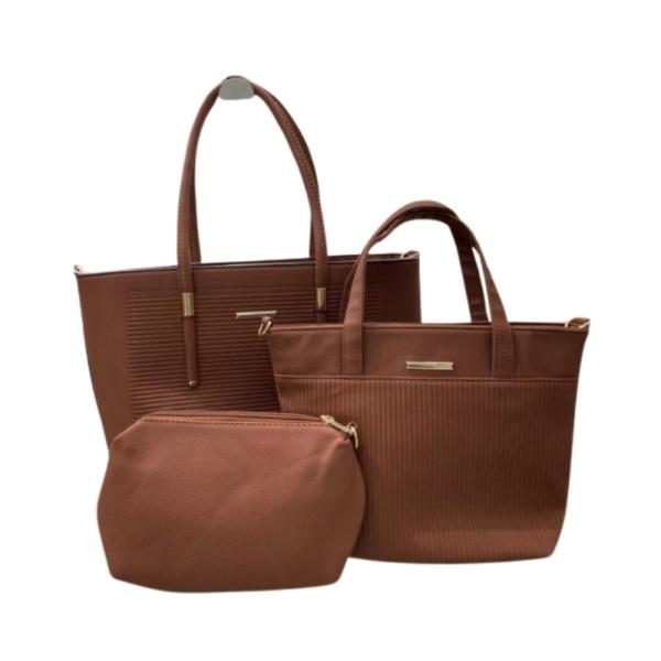 Bolso 3 En 1 Para Dama 0052 Cafe Claro