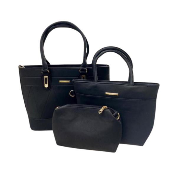Bolso 3 En 1 Para Dama 0086 Negro