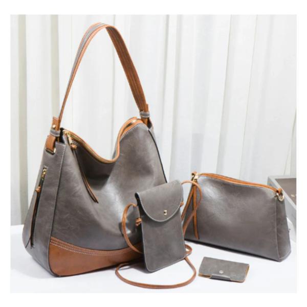 Bolso 3 En 1 Para Dama 21306 Gris