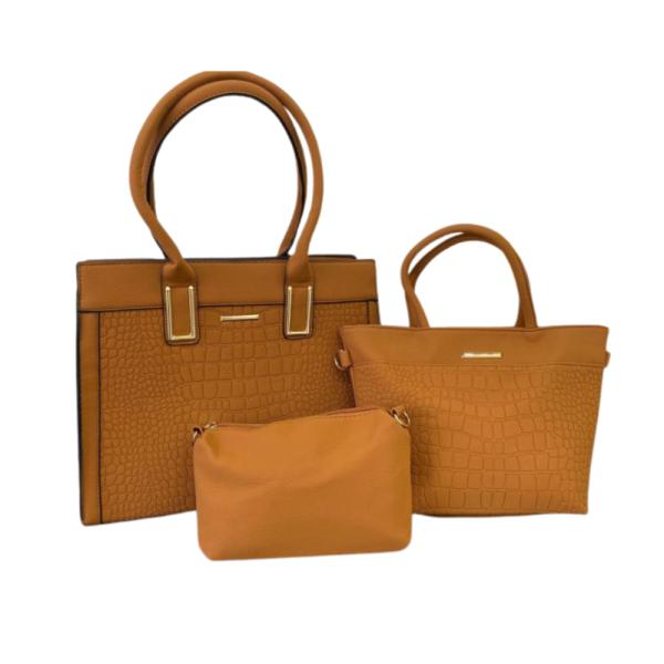 Bolso 3 En 1 Para Dama 8818 Cafe Claro