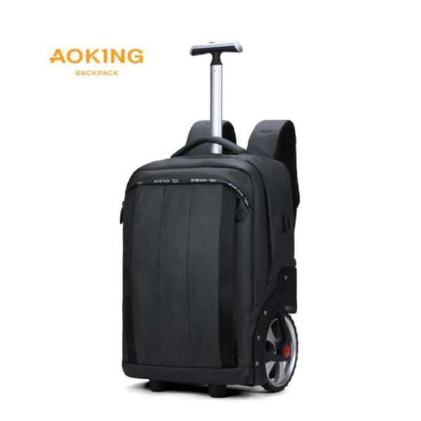 Bolso Con Ruedas Modelo Sln3001 Aoking Negro