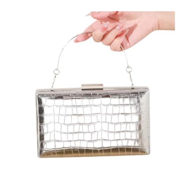 Bolso De Mano Zb253-2 Plateado