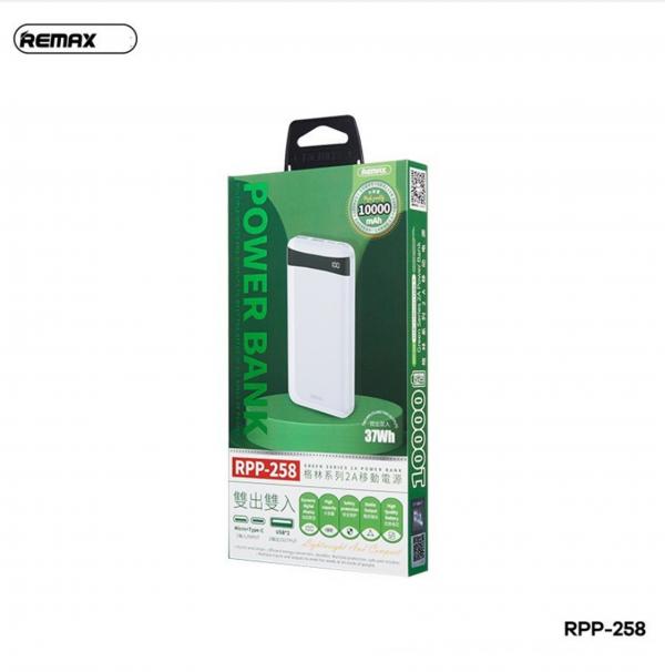 BATERIA DE EMERGENCIA RPP-258 10.000MHA SERIE GREEN REMAX AZUL