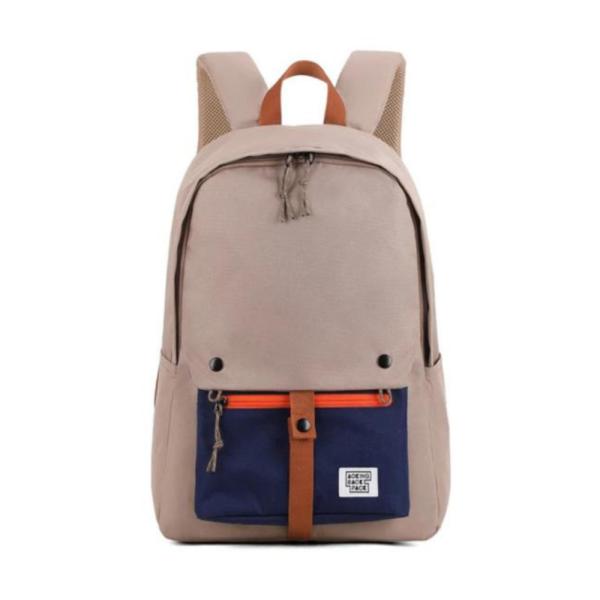 Bolso Escolar Modelo Xn2003 Aoking Khaki/Azul