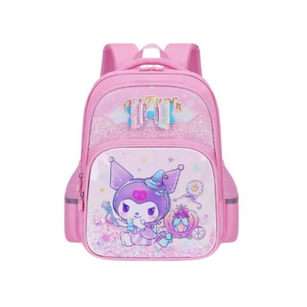 Bolso Escolar Con Diseño Modelo 1698 Rosado