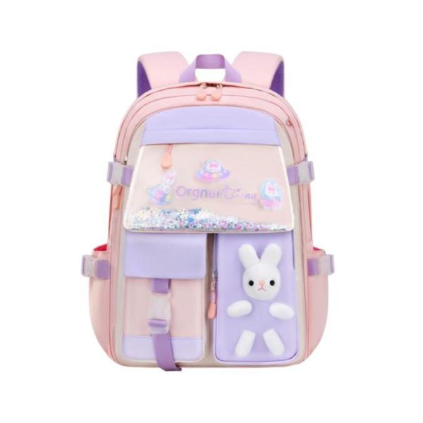 Bolso Escolar Con Diseño Modelo 2081 Rosado