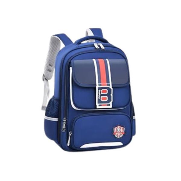 Bolso Escolar Con Diseño Modelo 3618 Azul/Rojo