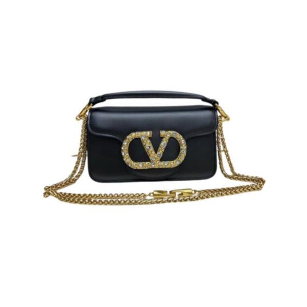 Bolso Hombro Diseño Logo Valentino Garavani Negro
