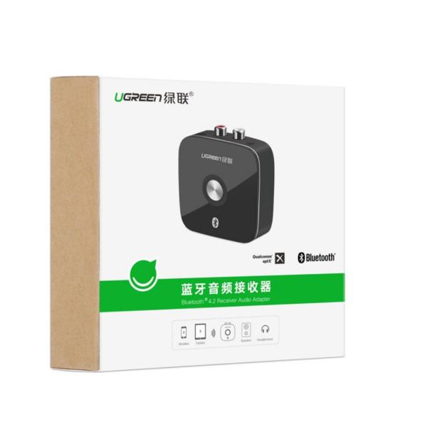 RECEPTOR BLUETOOTH 3.5MM 2RCA HEMBRA CM106 40759 UGREEN NEGRO
