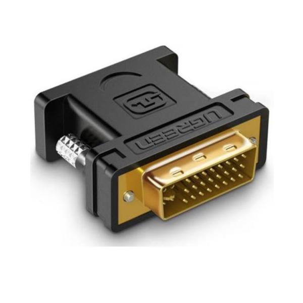 CONVERTIDOR DVI 24+5 MACHO A VGA HEMBRA 20122 UGREEN NEGRO