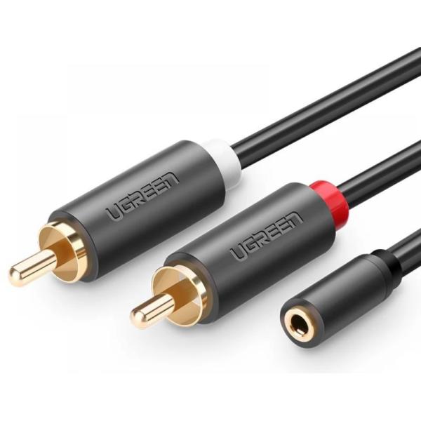 Ugreen Cable 3.5MM Hembra A 2 Rca Macho AV102 10588 Ugr
