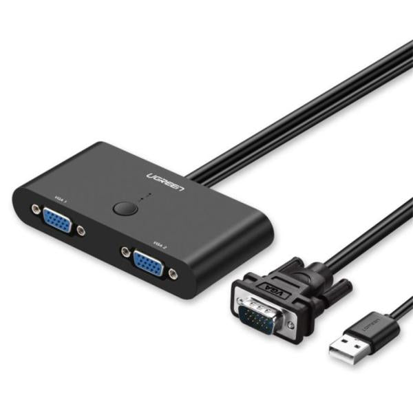 CONMUTADOR VGA 1 MACHO 2 HEMBRA MM126 30711 UGREEN NEGRO