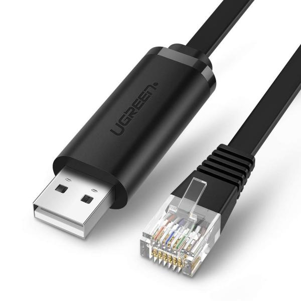 CABLE ADAPTADOR USB TIPO A A RJ45 ETERNET CM204 50773 UGREEN 1.5M NEGRO