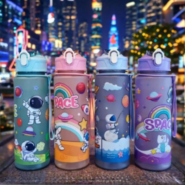 Botella Infantil 750Ml Con Diseño Astronauta Verde