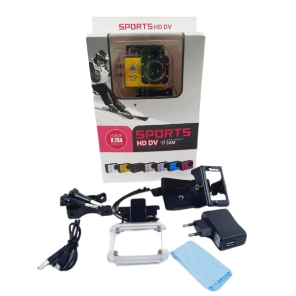 Camara Deportiva Tipo Go Pro 1080P H264 Amarillo