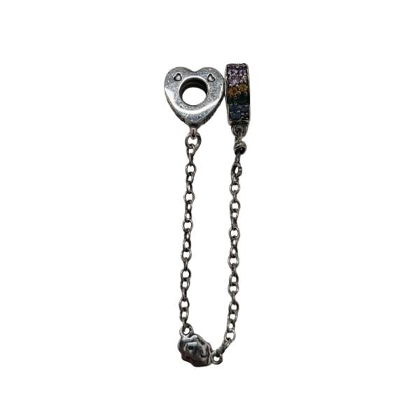 Cadena De Seguridad Corazon Arcoiris Pandora S02