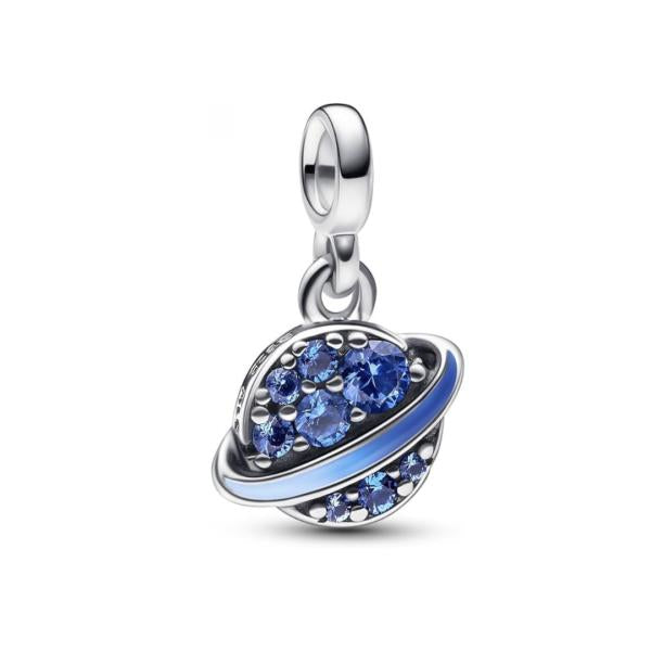 Charm Mini Colgante Planeta Circonias Azul Pandora G03