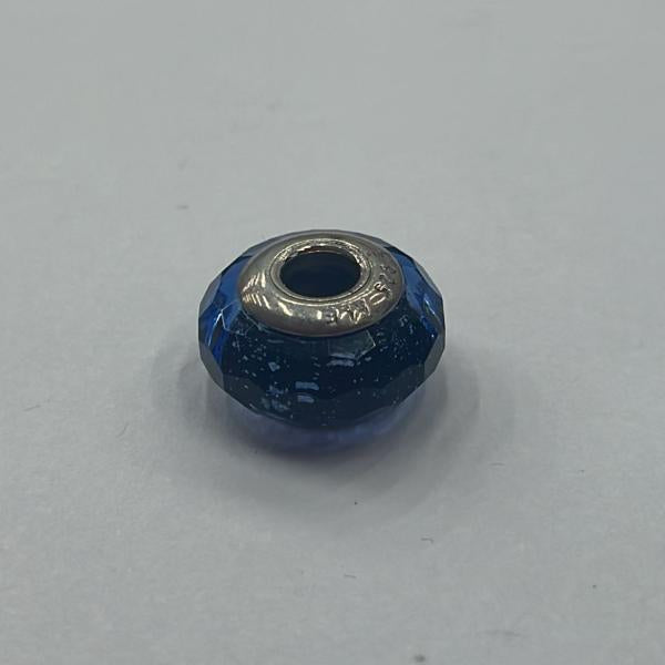 Charm Murano Glass Azul Estrellado Facetado Pandora Ch01