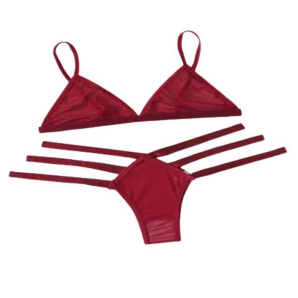 Conjunto Lenceria Yummy Modelo Ymyd012207 Vino L