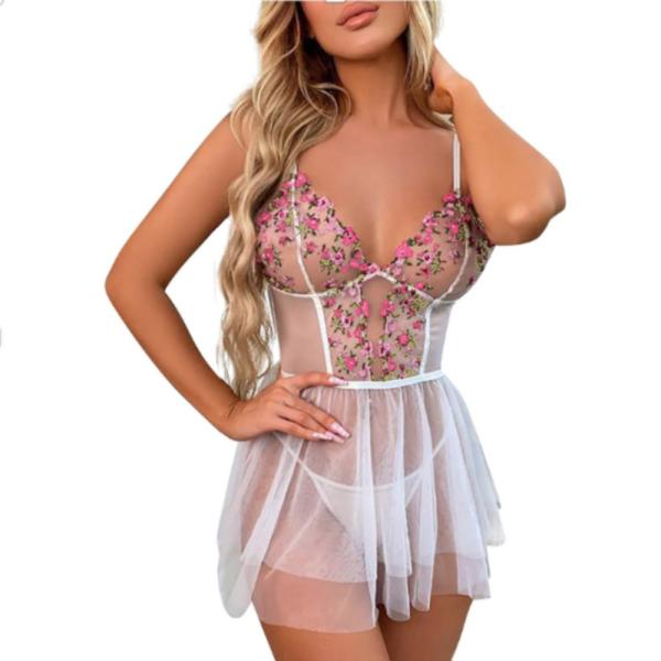 Conjunto Lenceria Yummy Modelo Ymylw59716 Blanco S