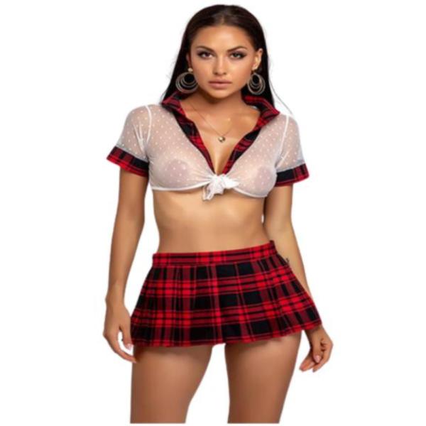 Disfraz Lenceria Diseño Colegiala Yummy Modelo Ymby157918 Rojo M