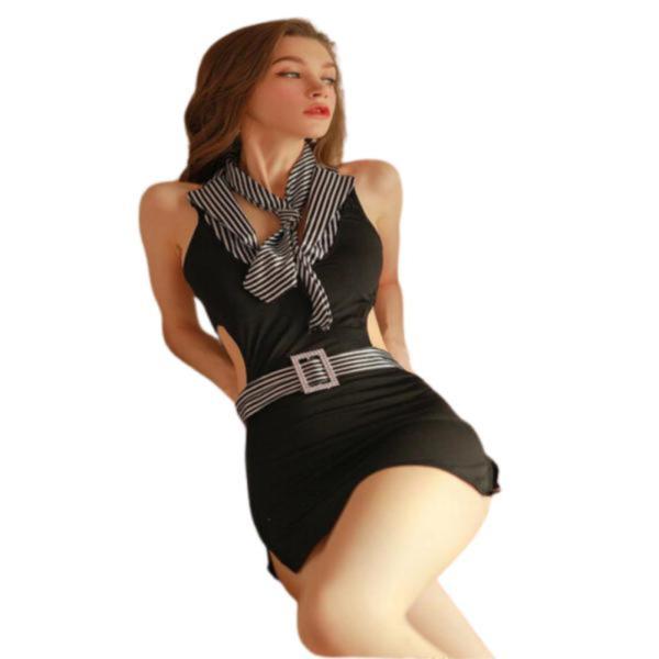 Disfraz Lenceria Diseño Marinera Yummy Modelo Ymxc402614 Negro S