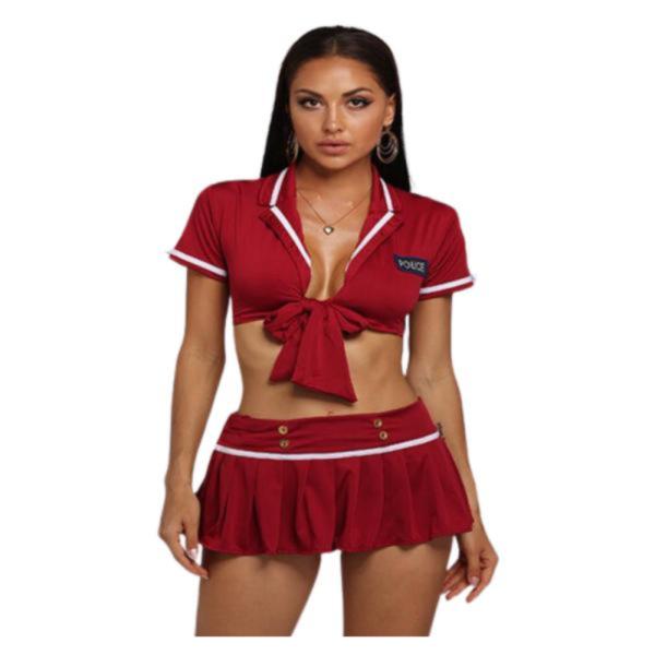 Disfraz Lenceria Diseño Policia Yummy Modelo Ymby164819 Rojo S